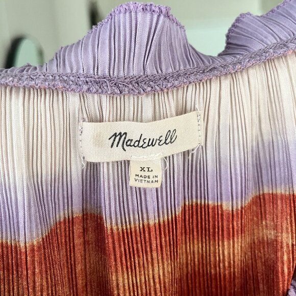 Madewell Texture & Thread Micropleat Tank Top in Ombré Rainbow, Size XL - Picture 7 of 9